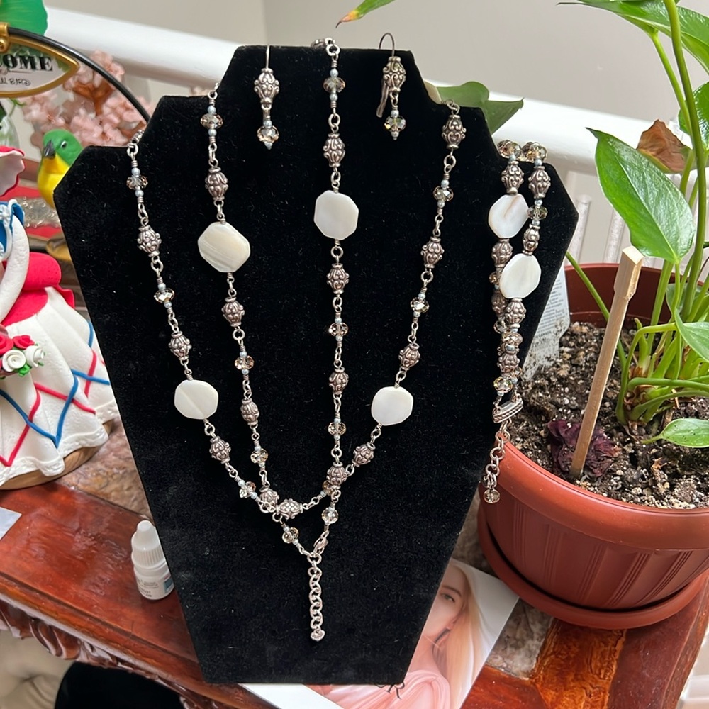 Brighton bracelet earrings necklace set.